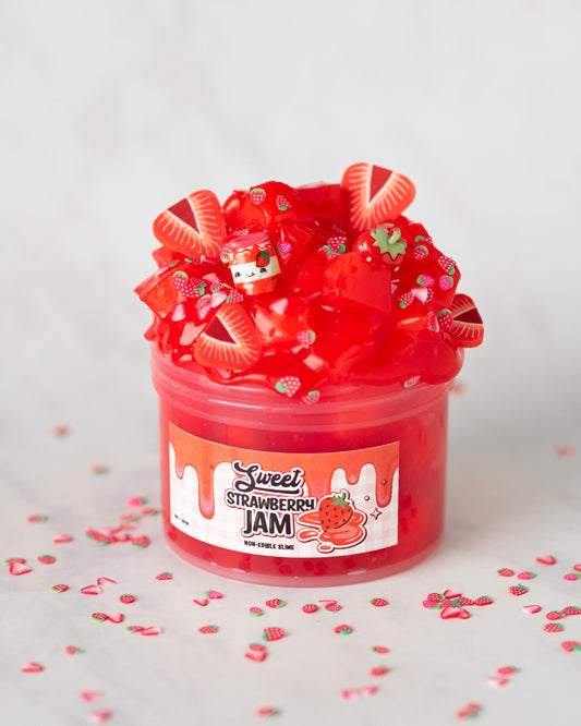 Strawberry Jam Jelly Cube Scented Slime 8oz
