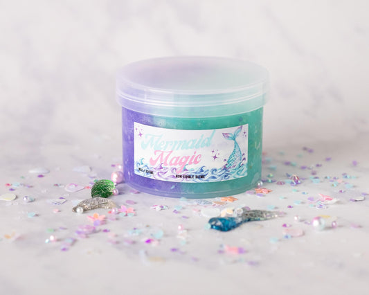 Mermaid Magic Thick Clear Shimmery Scented Slime 8oz