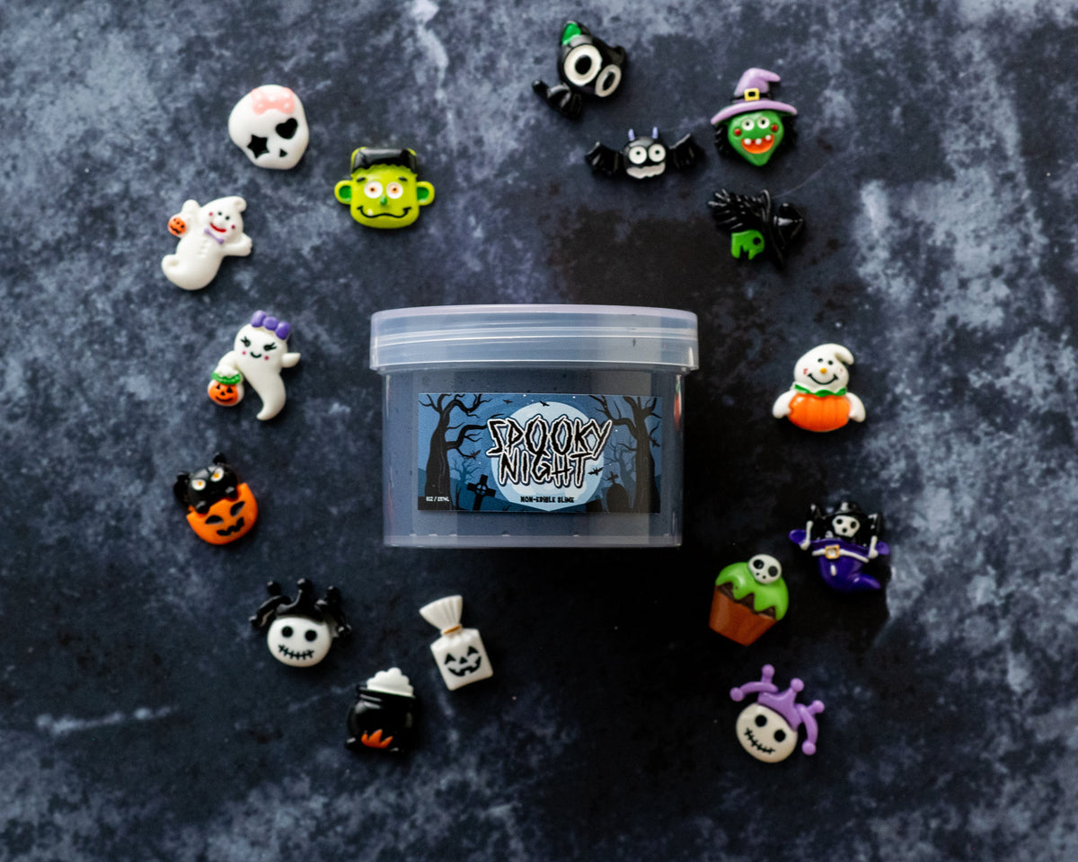Spooky Night Crunchy Halloween Slime 8oz by Lil' Slimetastic, view 5