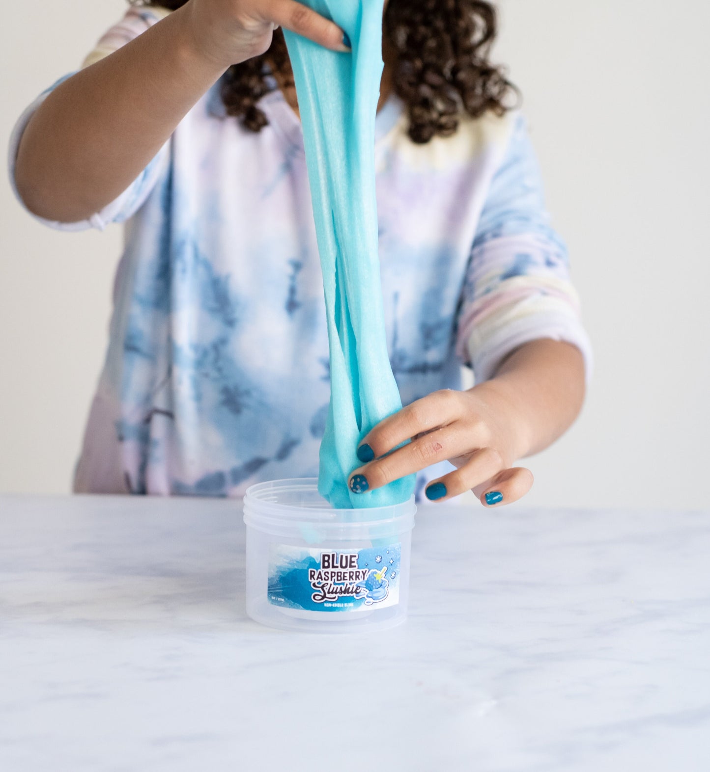 Blue Raspberry Slushie Icee Jelly Cube Scented Slime 8oz