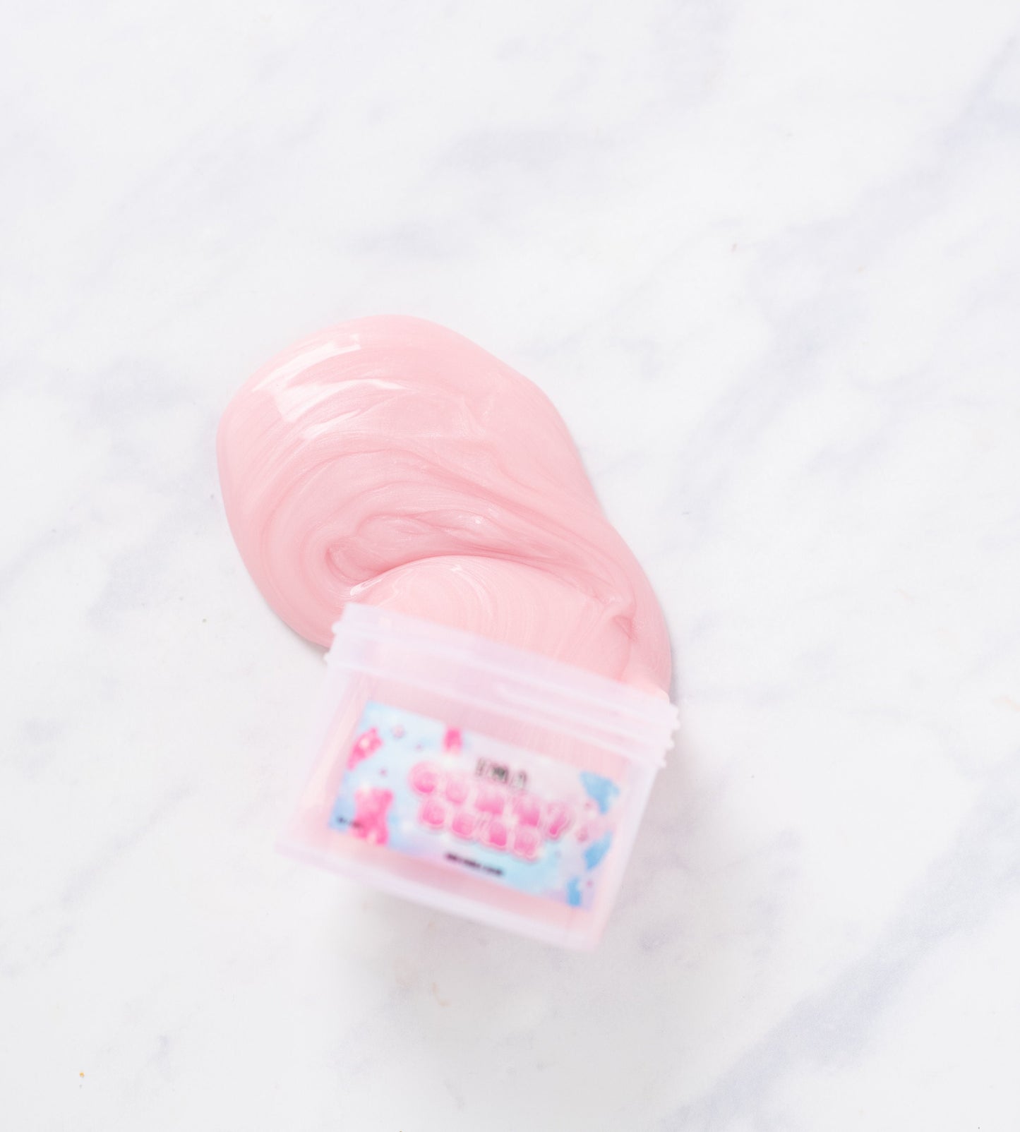 Gummy Bear Pink Metallic Clear Scented Slime 8oz