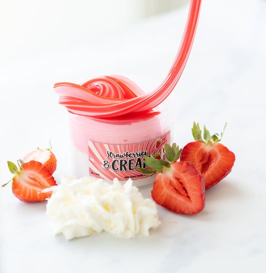 Strawberries & Cream Cloud Creme Scented Slime DIY Kit 8oz