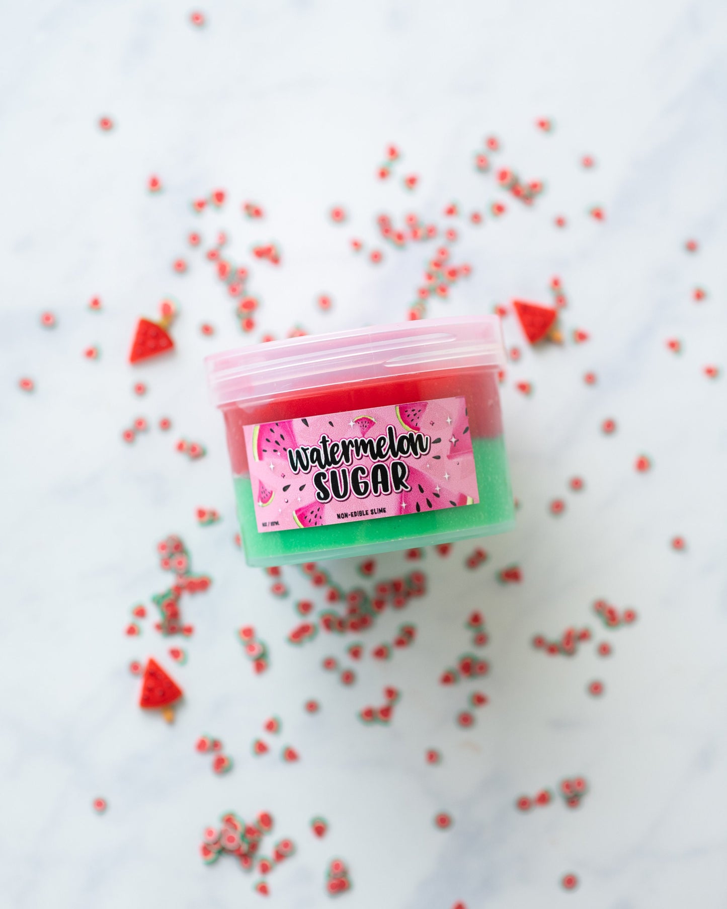 Watermelon Sugar Floam Jelly Cube Scented Slime 8oz
