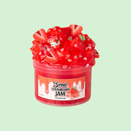 Strawberry Jam Jelly Cube Scented Slime 8oz