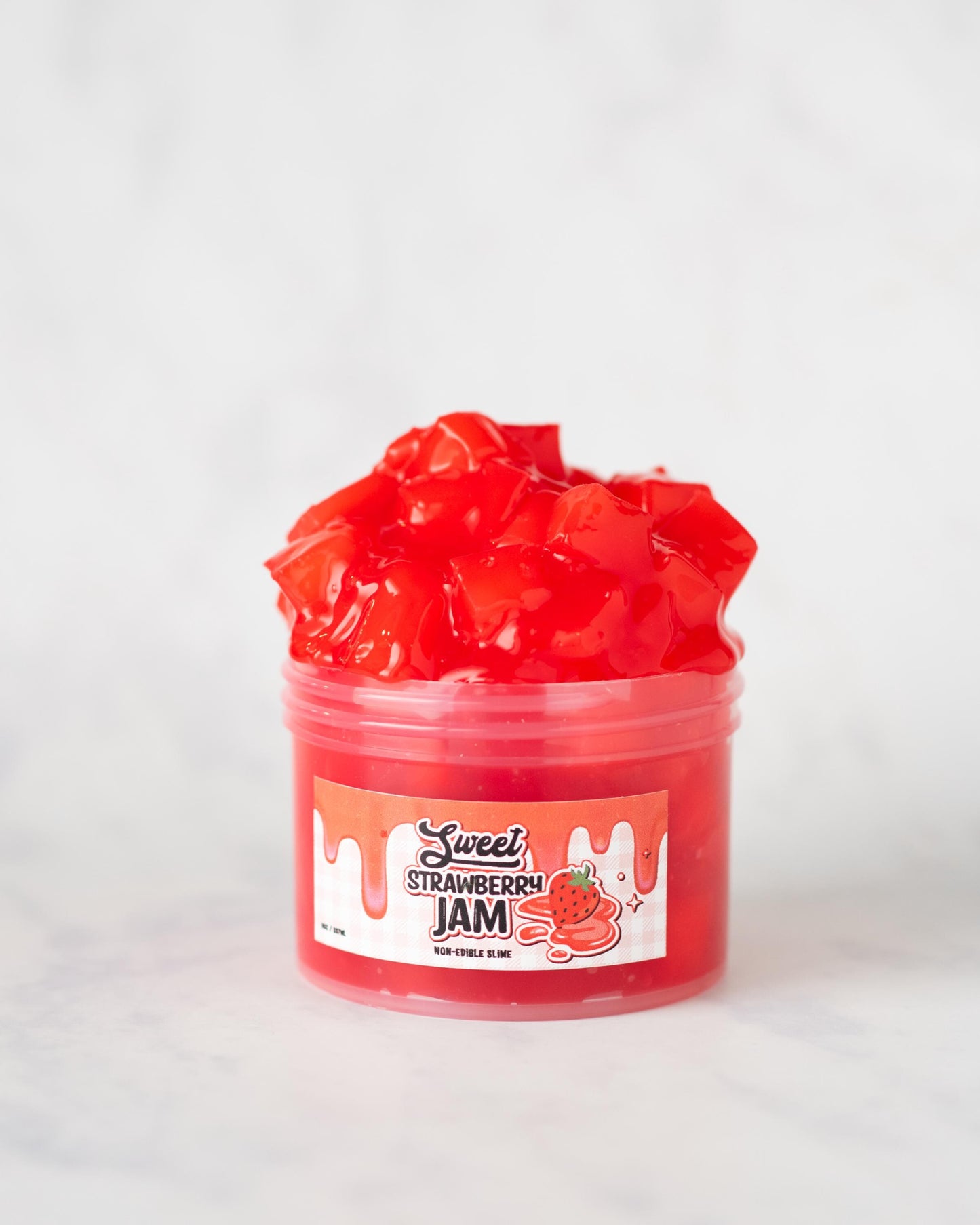 Strawberry Jam Jelly Cube Scented Slime 8oz