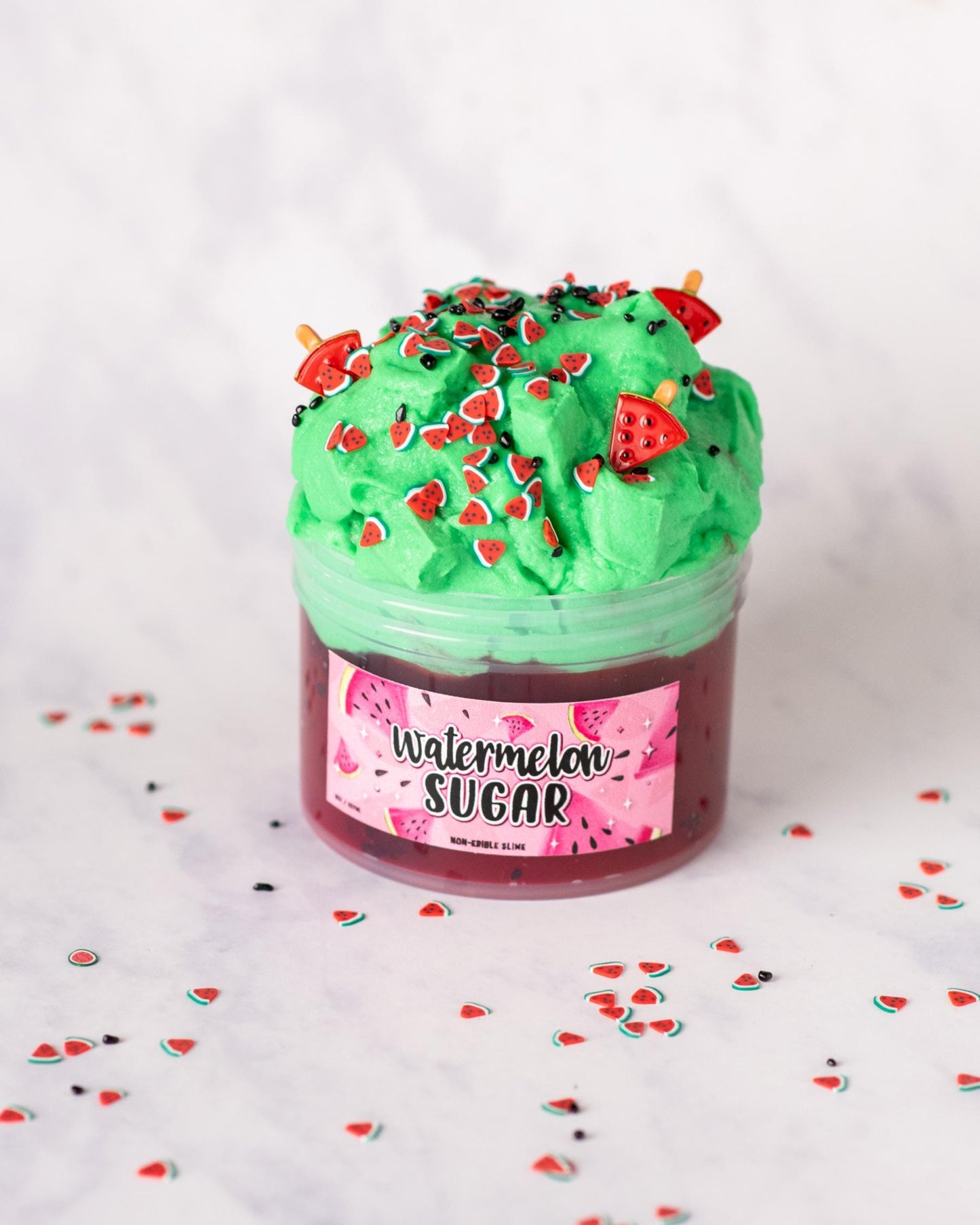 Watermelon Sugar Floam Jelly Cube Scented Slime 8oz