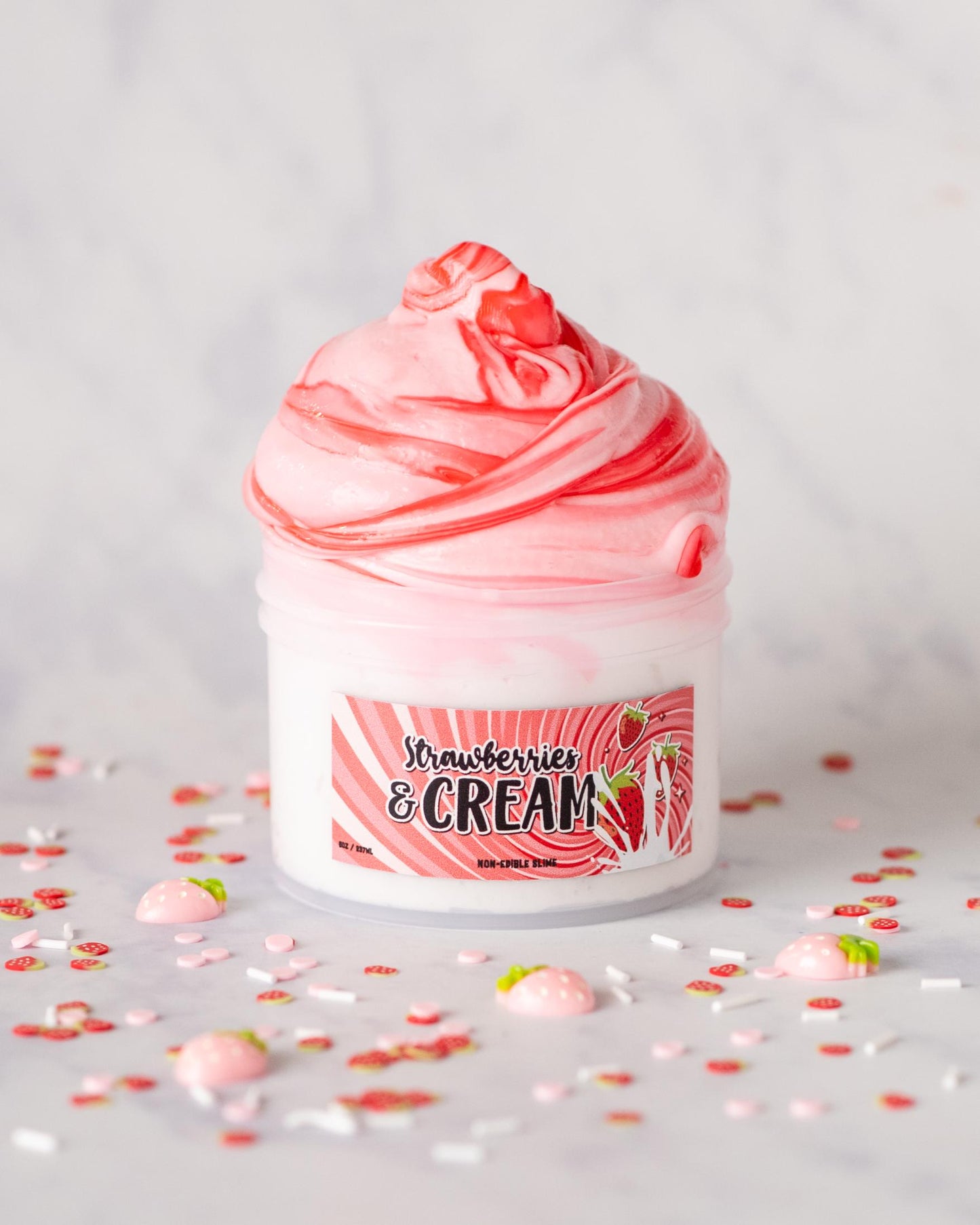 Strawberries & Cream Cloud Creme Scented Slime DIY Kit 8oz