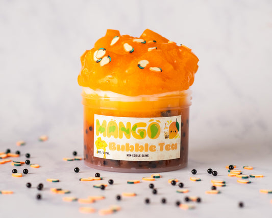 Mango Bubble Tea Jelly Cube Avalanche Scented Slime DIY Kit 8oz