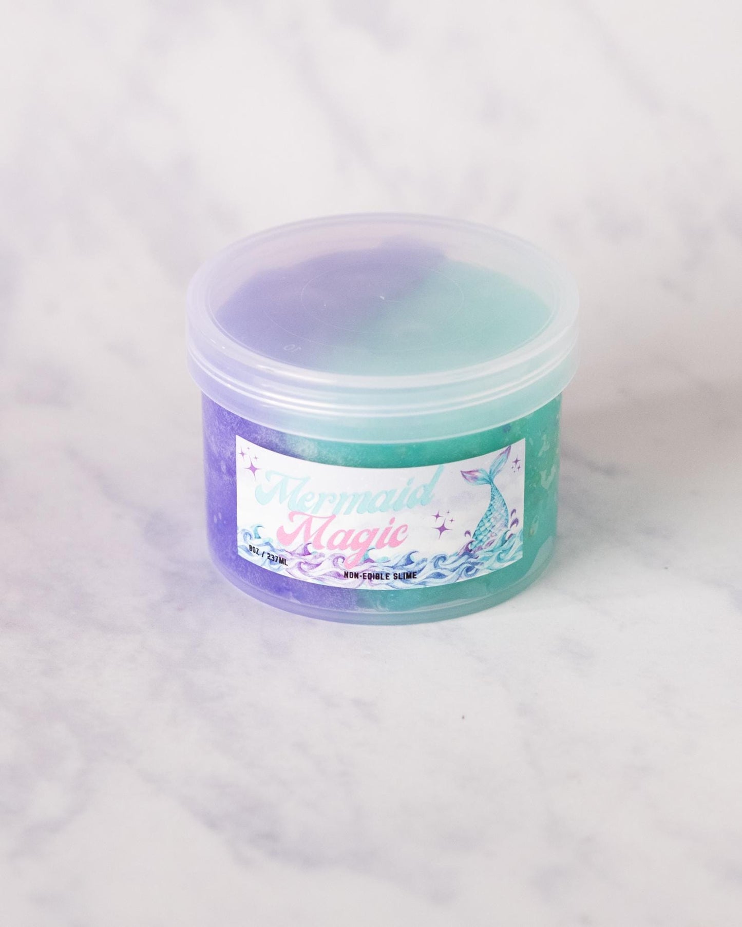 Mermaid Magic Thick Clear Shimmery Scented Slime 8oz