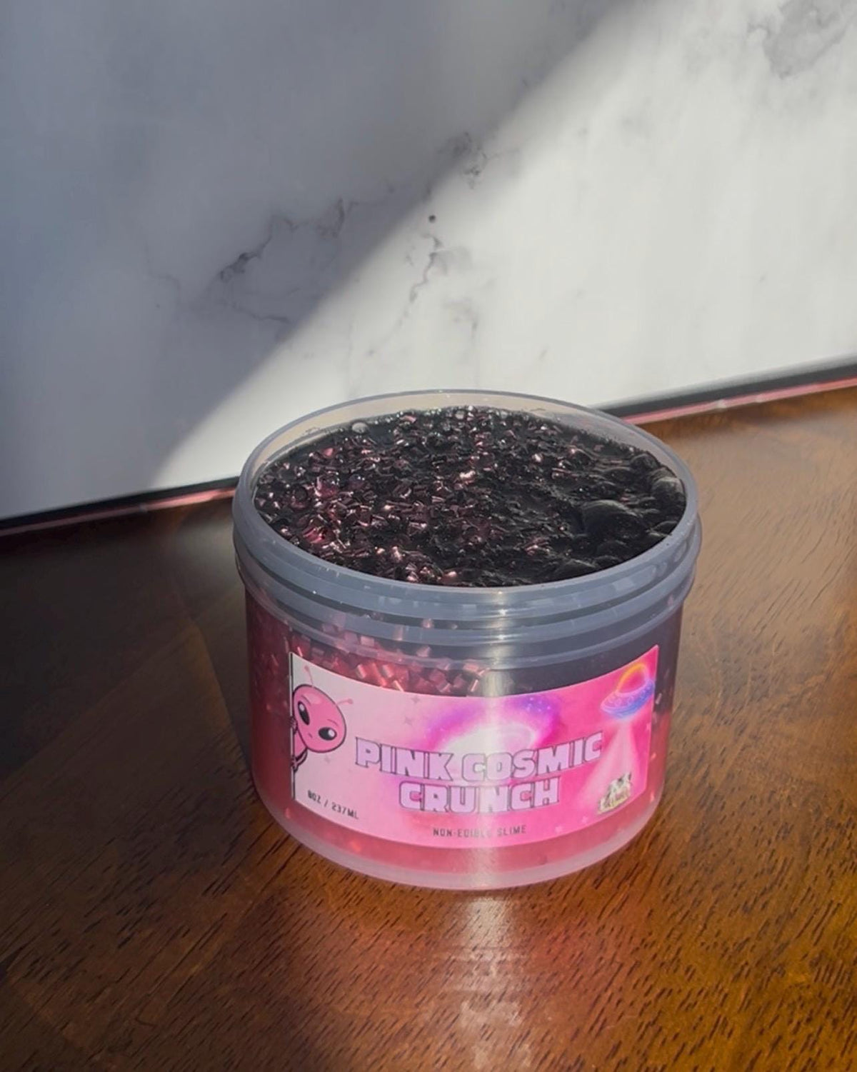 Pink Cosmic Crunch Halloween slime by Lil' Slimetastic, view 2